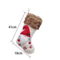 New Style Christmas Decoration Santa Snowman Reindeer Xmas Socks Christmas Stocking Gifts Bag