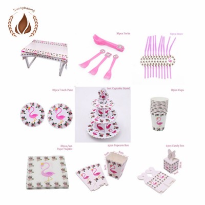 2018 Flamingo Series Party Decoration Set cake decoration tools